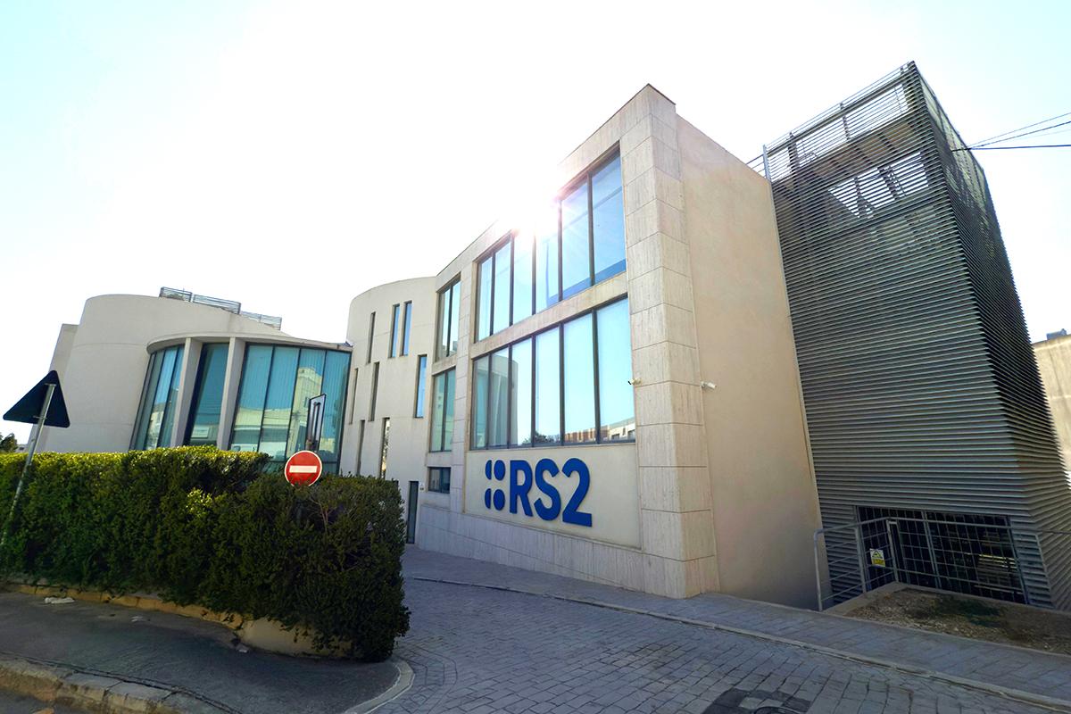 RS2 Office Building and logo