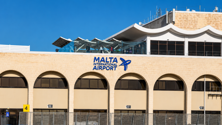 Malta International Aiport (MIA) Building Picture with Logo